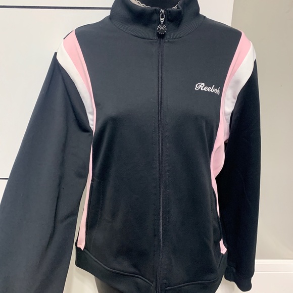 Large Reebok Black and Pink Track Jacket - Picture 2 of 8
